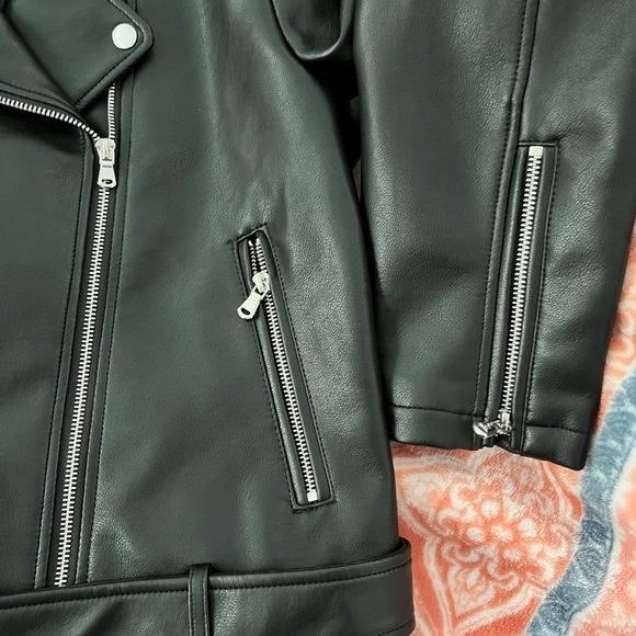 SOLD ⭐️Rebecca Minkoff Black Moto Jacket L - Picture 5 of 8